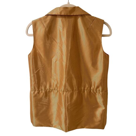 Vintage 1999 Jil Sander Women's Sleeveless Metallic Gold Mesh Vest, 2 (34) NWOT - Picture 11 of 11